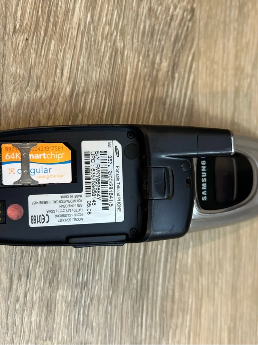 Samsung Cingular Flip Phone Silver Vintage Y2K Cell Phone AT&T Era Collectible